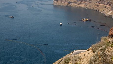 Search for two missing passengers aboard sunk ship Sea Diamond in Santorini